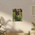 French Bulldog Oil Painting Soccer Portrait Canvas Wall Art Decor Gift for Dog Lovers
