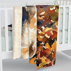Labrador Retriever Watercolor Autumn Path Throw Blanket | Premium Dog Art | Tritan