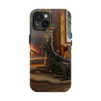 Acrylic Great Dane - Winter Hearth | Tough Phone Case