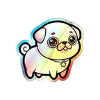 Chibi Pug Holo Sticker | Tritan