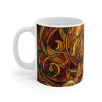 Poodle Stained Glass Warm Jewel Ceramic Mug 11oz | Dog Lover Gift