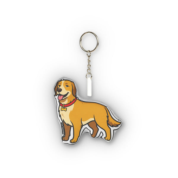 Pop Art Golden Retriever Plush Keychain | Tritan — Lifestyle View