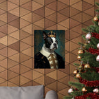 Boston Terrier Kings & Queens Royal Portrait Matte Poster, Regal Dog Art Print, Boston Terrier Lover Gift, Wall Art