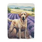 Labrador Retriever Watercolor Lavender Fields Throw Blanket | Premium Dog Prints | Tritan — primary view