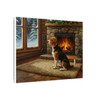 Beagle Wall Art Canvas Print, Dog Mom Gift, Acrylic Painting Pet Portrait, Stretched Canvas Decor, Ready to Hang Dog Lover Art