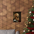 Golden Retriever Medieval Knight Portrait Matte Poster, Regal Dog Art Print, Golden Retriever Lover Gift, Wall Art