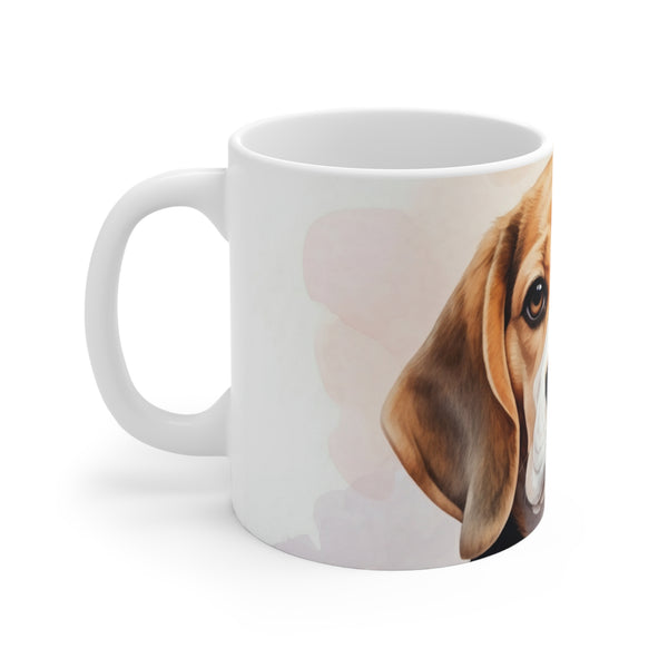 Beagle Watercolor Butterfly Bloom Coffee Mug | Premium Dog Prints | Tritan