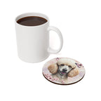 Poodle Watercolor Butterfly Bloom Drink Coaster | Premium Dog Prints | Tritan