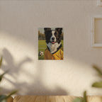 Border Collie Oil Painting Soccer Portrait Stretched Canvas Wall Art | Energetic Dog Lover Gift | Premium Pet Decor