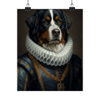 Bernese Mountain Dog Renaissance Royal Portrait Matte Poster, Regal Dog Art Print, Bernese Mountain Dog Lover Gift, Wall Art