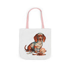 Dachshund Halloween Tote Bag | Mummy Dog Canvas Tote | Tritan
