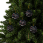 Pack of 5 Rottweiler Christmas ornaments on a Christmas tree