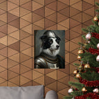 Border Collie Medieval Knight Portrait Matte Poster, Regal Dog Art Print, Border Collie Lover Gift, Wall Art