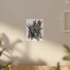 Yorkshire Terrier Canvas Print - Dynamic Comic Book Art with Halftone Dots - Energetic Yorkie Pop Art for Dog Lovers