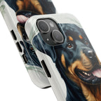 Rottweiler Watercolor Botanical Wreath Phone Case | Premium Dog Prints | Tritan — view 14 of 28