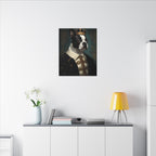 Boston Terrier Kings & Queens Royal Portrait Canvas Wall Art, Regal Dog Painting, Boston Terrier Lover Gift, Stretched Canvas