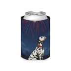 Dalmatian Can Cooler, America 250 Patriotic Dog Pattern Gift, USA Flag Insulator, America 250 Party Decor, Premium Drink Holder for Dog Lovers