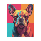 French Bulldog Pop Art Canvas Print, Frenchie Wall Art Decor, Dog Lover Gift, Pet Art for Home