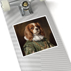 Cavalier King Charles Spaniel Renaissance Royal Portrait Sticker, Dog Portrait Vinyl Decal, Kiss-Cut Sticker, Dog Mom Gift Sticker