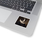 Border Collie Renaissance Royal Portrait Sticker, Dog Portrait Vinyl Decal, Kiss-Cut Sticker, Border Collie Lover Gift
