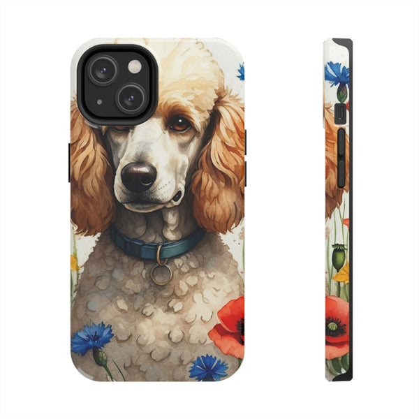 Poodle Watercolor Wildflower Field Phone Case | Premium Dog Prints | Tritan
