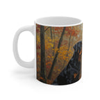 Acrylic Rottweiler - Autumn Woods | Ceramic Mug 11oz
