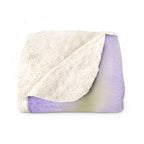 German Shepherd Watercolor Lavender Fields Sherpa Fleece Blanket | Dog Lover Gift