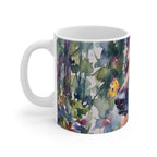 German Shepherd Watercolor Ceramic Coffee Mug 11oz, Soft Dog Painting, German Shepherd Lover Gift