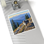 Acrylic Australian Shepherd - Mountain Overlook | Kiss-Cut Stickers