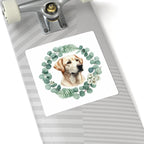 Labrador Retriever Watercolor Botanical Wreath Kiss-Cut Stickers | Premium Dog Prints | Tritan — view 9 of 12