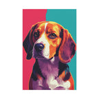 Beagle Pop Art Canvas Print, Vibrant Dog Wall Art, Modern Pet Decor, Fun Beagle Lover Gift