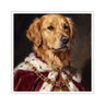 Golden Retriever Kings & Queens Royal Portrait Sticker, Dog Portrait Vinyl Decal, Kiss-Cut Sticker, Golden Retriever Lover Gift