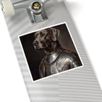Great Dane Medieval Knight Portrait Sticker, Dog Portrait Vinyl Decal, Kiss-Cut Sticker, Great Dane Lover Gift