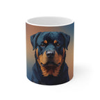 Rottweiler Low Poly Cool Jewel Ceramic Mug 11oz | Dog Lover Gift