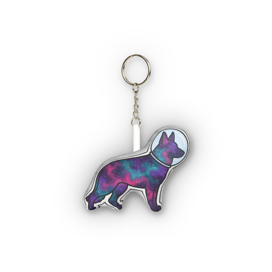 Cosmic German Shepherd Plush Keychain | Tritan