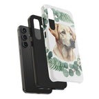 Labrador Retriever Watercolor Botanical Wreath Phone Case | Premium Dog Prints | Tritan — detail view