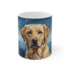 Acrylic-Style Labrador Retriever - Cobalt Blue | Ceramic Mug 11oz