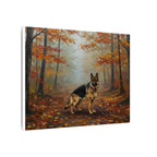 German Shepherd Acrylic Painting Canvas Print, GSD Dog Lover Wall Art, Pet Portrait Gift, Ready to Hang Home Decor for Dog Moms & Dads