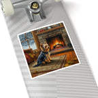 Acrylic Yorkshire Terrier - Winter Hearth | Kiss-Cut Stickers