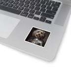 Havanese Medieval Knight Portrait Sticker, Dog Portrait Vinyl Decal, Kiss-Cut Sticker, Havanese Lover Gift