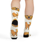 Golden Retriever Socks | Fun All Over Print Dog Socks | Golden Mom Gift | Cute Crew Socks for Dog Lovers | Stocking Stuffer