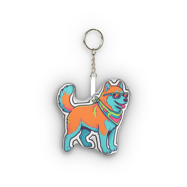 Y2K Siberian Husky Plush Keychain | Tritan