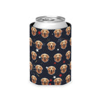 Golden Retriever Can Cooler, America 250 Patriotic Dog Pattern, America 250 Gift for Dog Lovers, Summer Party Drink Insulator, Retriever Dad Mom