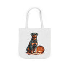 Rottweiler Halloween Tote Bag | Hellhound Dog Canvas Tote | Tritan