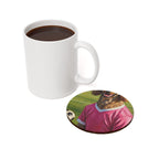 Poodle Oil Painting Soccer Portrait Coaster | Poodle Art Gift | Dog Mom Decor