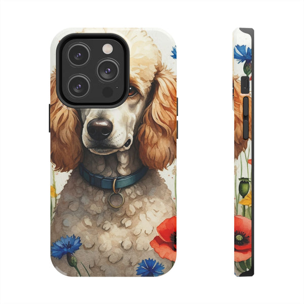 Poodle Watercolor Wildflower Field Phone Case | Premium Dog Prints | Tritan