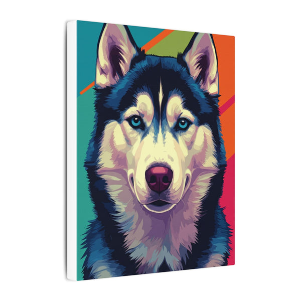 Siberian Husky Pop Art Canvas Print, Husky Wall Art Decor, Dog Lover Gift, Modern Pet Portrait