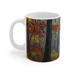 Acrylic Yorkshire Terrier - Autumn Woods | Ceramic Mug 11oz