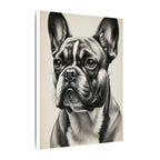 French Bulldog Charcoal Art Print, Dog Portrait Canvas Wall Art, Frenchie Lover Gift, Pet Decor, Stretched Canvas, Ready to Hang