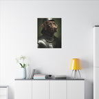 Labrador Retriever Medieval Knight Portrait Canvas Wall Art, Regal Dog Painting, Labrador Retriever Lover Gift, Stretched Canvas